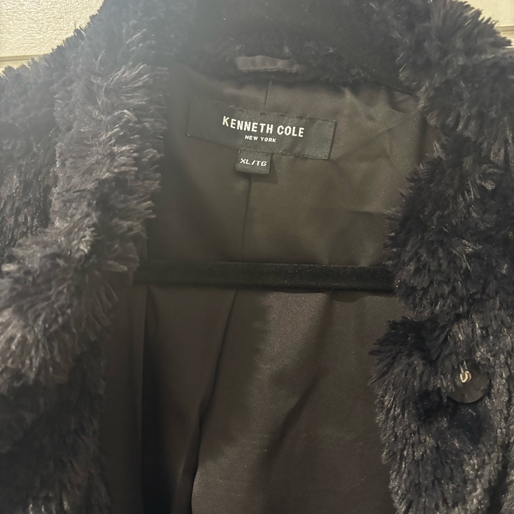 Kenneth Cole Women's Plush Black Teddy Jacket